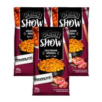 Kit 3 Salgadinho Aperitivo Plinc Show Sabor Churrasco 50g