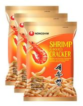 kit 3 Salgadinho Coreano Camarão - Shrimp Cracker 75 Gramas