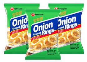 Kit 3 Salgadinho Coreano Cebola Onion Flavored Rings 50G - Gunz
