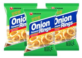 Kit 3 Salgadinho Coreano Cebola Onion Flavored Rings 50g