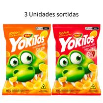Kit 3 Salgadinho de Milho Conchinha Yokitos 153g Sabores Kit 3 Salgadinho de Milho Conchinha Yokitos 153g Sabores