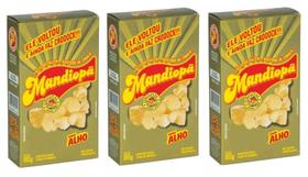 Kit 3 salgadinho mandiopã sabor alho 80g cada
