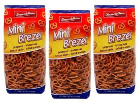 Kit 3 salgadinho pretzels mini gunz 300gr
