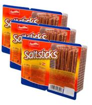 kit 3 SALGADINHO PRETZELS STICKS PALITOS GUNZ 200GR