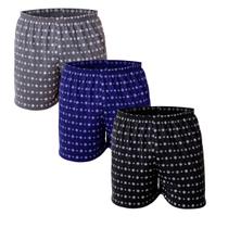 Kit 3 Samba Canção Bermuda De Dormir Estampada Confortável em Liganete