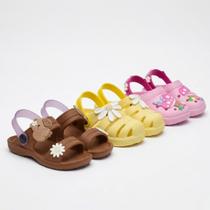 Kit 3 Sandália Infantil Menina Confortável Macia Com Sola Antiderrapante