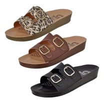 Kit 3 Sandália Ortopédica Feminina Anatômica Conforto Leve