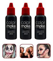 Kit 3 Sangue Artificial Colormake 20g Vermelho Halloween Fes