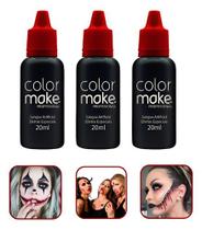 Kit 3 Sangue Artificial Colormake 20g Vermelho Halloween Fes