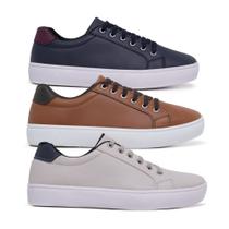 Kit 3 Sapatênis Casual Masculino SF Confort Ajuste Elástico - StarFox