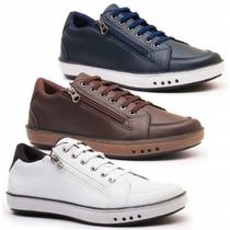 Kit 3 Sapatenis Tênis Casual By Jack Conforto e Estilo Costura Reforçada