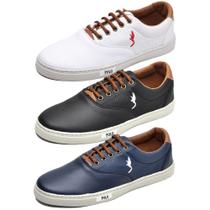 Kit 3 Sapatenis Tênis Masculino Casual Estudante Confortável Kit 3 Sapatenis Tênis Masculino Casual Estudante Confortável