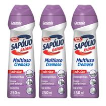 Kit 3 Sapólio Radium Multiuso Cremoso Lavanda 250ml Kit 3 Sapólio Radium Multiuso Cremoso Lavanda 250ml