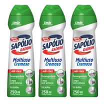 Kit 3 Sapólio Radium Multiuso Cremoso Limão 250ml Kit 3 Sapólio Radium Multiuso Cremoso Limão 250ml