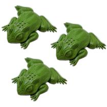 Kit 3 Sapos De Borracha Realista Pegadinha Decoração Susto Kit 3 Sapos De Borracha Realista Pegadinha Decoração Susto