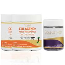 Kit 3 Sauké Colágeno Acido Hialuronico E Vitamina Capilar Kit 3 Sauké Colágeno Acido Hialuronico E Vitamina Capilar