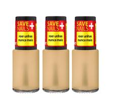 Kit 3 Save Nails Roer Unhas Nunca Mais 9ml - Cora Kit 3 Save Nails Roer Unhas Nunca Mais 9ml - Cora