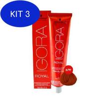 Kit 3 Schwarzkopf Igora Royal 0/77 Tom Mistura Cobre Hd 60G