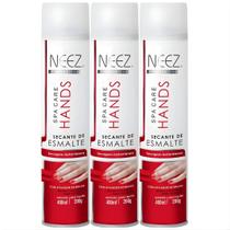 Kit 3 Secante De Esmalte Profissional Instantâneo Proteção Ativador Brilho Unhas Spray Neez 400ml