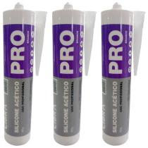 Kit 3 Selante Acético Pro Branco Uso Profissional Cibra Flex 260g Kit 3 Selante Acético Pro Branco Uso Profissional Cibra Flex 260g