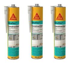 Kit 3 Selante Poliuretano Sikaflex Construction+ Branco Top