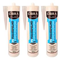 Kit 3 Selante Pu Fixa Espelho Adesivo Branco Cibra Kit 3 Selante Pu Fixa Espelho Adesivo Branco Cibra