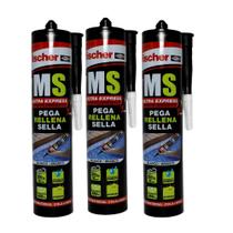 Kit 3 Selantes Fischer MS Express Multiuso 290ml Resistente