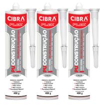 Kit 3 Selantes PU 40 PU Construção Uso Geral Selante de Poliuretano Adesivo Vedante Cibra Flex