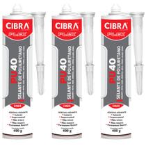 Kit 3 Selantes PU 40 Selante de Poliuretano Cibra Flex Adesivo Vedante