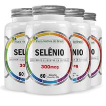 Kit 3 Selênio 300mcg 60 Cápsulas Flora Nativa Kit 3 Selênio 300mcg 60 Cápsulas Flora Nativa