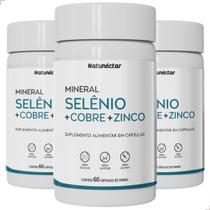 Kit 3 Selênio Zinco Cobre Quelatos Suplemento Alimentar Natural 180 Cápsulas Produto Original Kit 3 Selênio Zinco Cobre Quelatos Suplemento Alimentar Natural 180 Cápsulas Produto Original