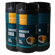 Kit 3 Semente de Chia 100% Pura Premium 567g Wood Superfoods Kit 3 Semente de Chia 100% Pura Premium 567g Wood Superfoods