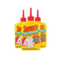 Kit 3 Semorin Detergente Pré-Lavagem Tira Manchas 100ml Cada