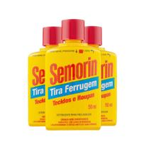 Kit 3 Semorin Gotas O Tira Ferrugem Roupas 50ml Cada