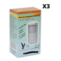 Kit 3 Sensor Infravermelho Passivo Sem Fio Sp-9 alarmes