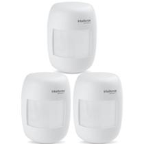 Kit 3 Sensores Alarme Passivo Infravermelho Com Fio Interno IVP 3000 CF Intelbras