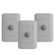 Kit 3 Sensores de Presença Exatron Smart X-Control 4x2 Bivolt Automático Parede Interno Sensor de Movimento Fotocélula