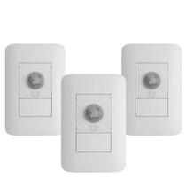 Kit 3 Sensores de Presença Residencial de Parede Smart X-Control Exatron Sensor de Movimento Padrao 4x2 Interruptor