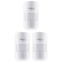 Kit 3 Sensores Infra Passivo Sem Fio Pet Immunity 20 Kg Uso Interno IVP 8000 PET Intelbras