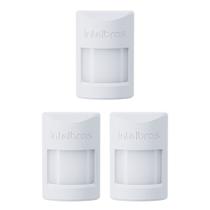 Kit 3 Sensores Infra Sem Fio Pet Immunity 20 Kg IVP 1000 PET Smart Intelbras