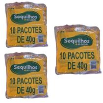 KIT 3 Sequilhos de Maragogi 10 Pacotes de 40g