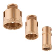 Kit 3 Serra Copo Diamantada Esmerilhadeira 25/32/51mm Cortag