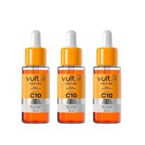 Kit 3 Sérum Facial Antissinais Antioxidante Uniformizador Vult Vitamina C10 30ml Kit 3 Sérum Facial Antissinais Antioxidante Uniformizador Vult Vitamina C10 30ml