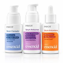 Kit 3 Séruns Antissinais, Clareador e Antioxidante Payot 30ml Kit 3 Séruns Antissinais, Clareador e Antioxidante Payot 30ml