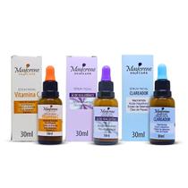Kit 3 Séruns Faciais Maycrene - Vitamina C, Clareador, Ácido Hialurônico Kit 3 Séruns Faciais Maycrene - Vitamina C, Clareador, Ácido Hialurônico