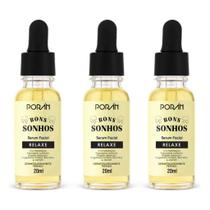 Kit 3 Séruns Hidratante Facial Bons Sonhos Rotina de Skincare Noturna Poran - Cotton, Calm e Relaxe