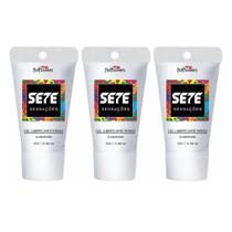 Kit 3 Sete Sensações Lubrificante Íntimo com Ação Dessensibilizante 25g Hot Flowers