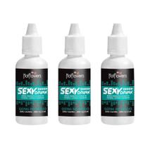 Kit 3 Sexy Drink Gotas do Desejo 15ml Hot Flowers Kit 3 Sexy Drink Gotas do Desejo 15ml Hot Flowers