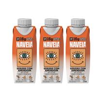 Kit 3 Shake Naveia 16g Proteina Banana com Amendoim Plant Based 250ml Evolat Kit 3 Shake Naveia 16g Proteina Banana com Amendoim Plant Based 250ml Evolat