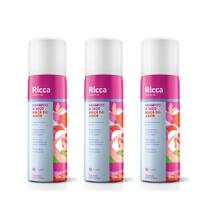 Kit 3 Shampoo a Seco Maçã do Amor 50ml Compacto Antioleosidade Ricca Kit 3 Shampoo a Seco Maçã do Amor 50ml Compacto Antioleosidade Ricca